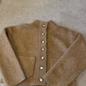 Sezane Thais Jacket Camel - Size XS